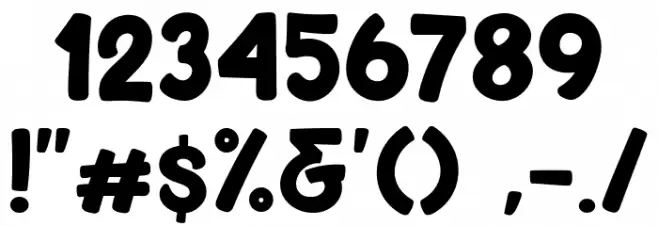 Hey Comic Font OTHER CHARS