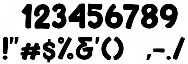 Hey Comic Font OTHER CHARS