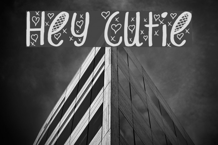 Hey Cutie Font examples