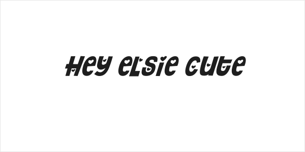 Hey Elsie Cute Logo