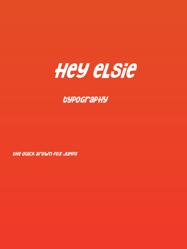 Hey Elsie Poster