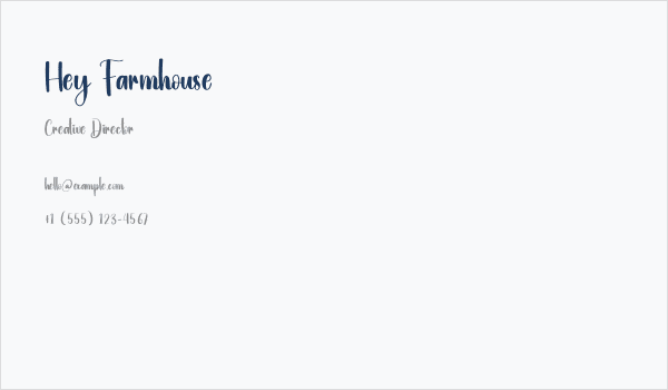 Hey Farmhouse Business Card