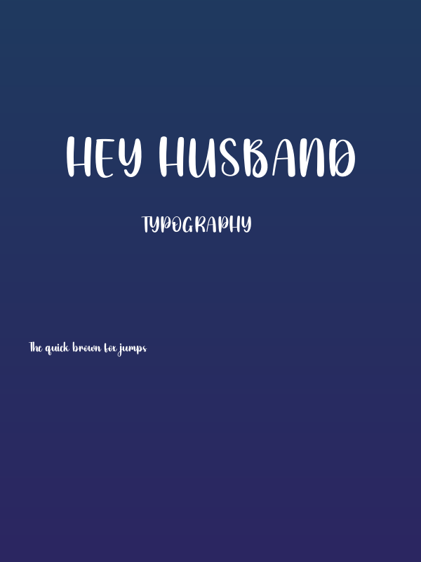 Hey Husband Poster