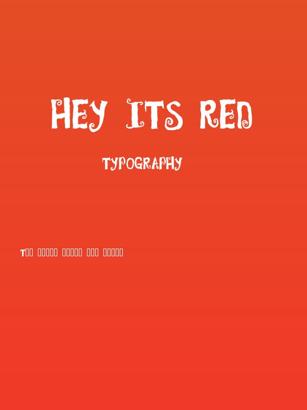 Hey Its Red Poster