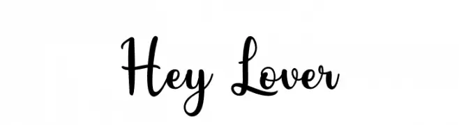 Hey Lover  नि: शुल्क फ़ॉन्ट्स डाउनलोड