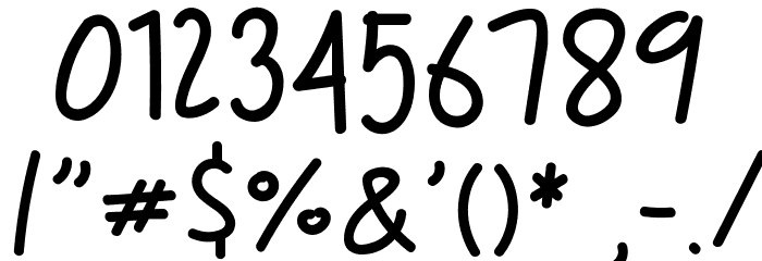 Hey Lucky Font OTHER CHARS