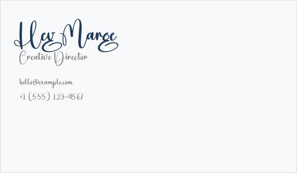 Hey Marge Business Card