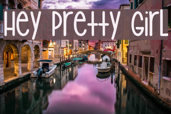 Hey Pretty Girl Font examples