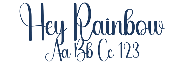 Hey Rainbow Font Preview