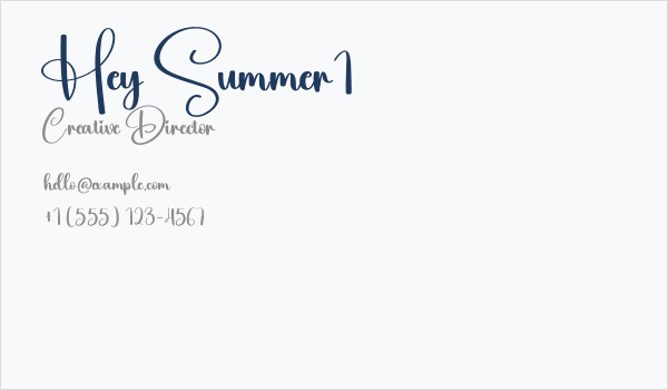 Hey Summer1 Business Card
