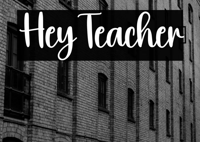 Hey Teacher Example 2