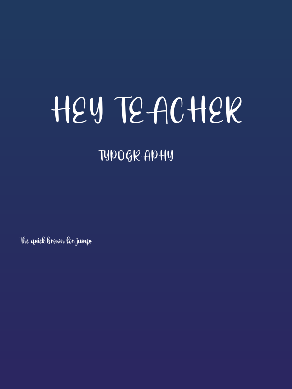 Hey Teacher Poster
