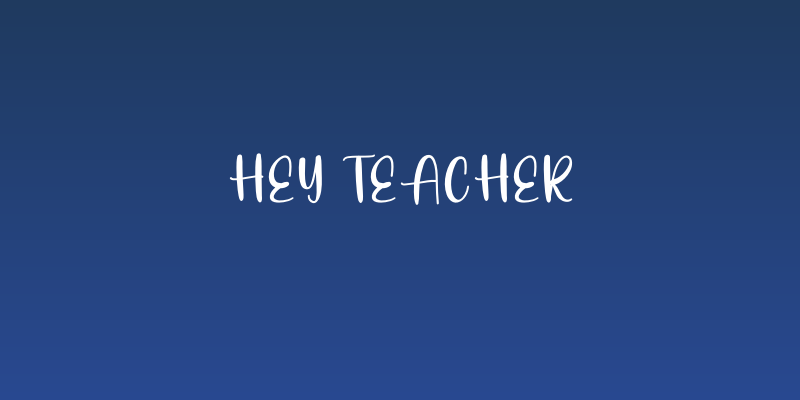 Hey Teacher Social Header