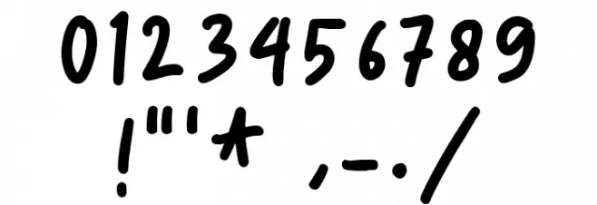 Hey Tiny DEMO Regular Font OTHER CHARS