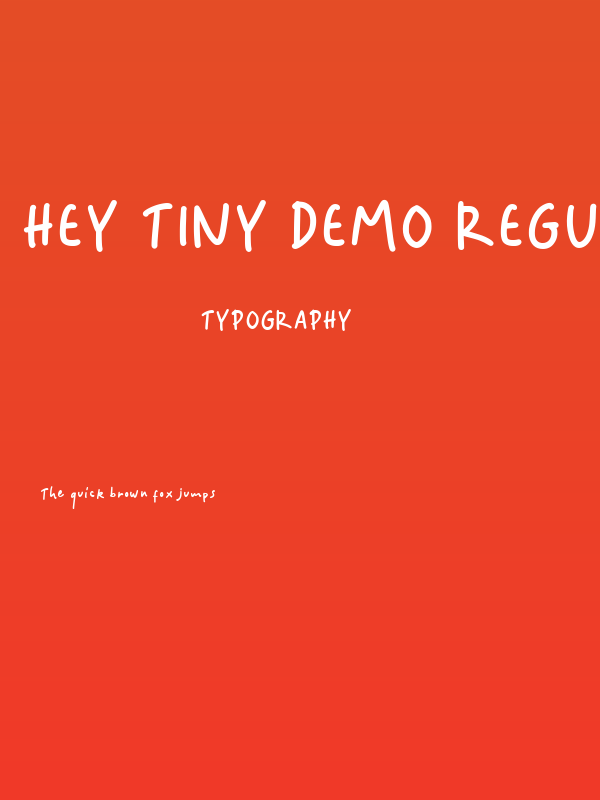 Hey Tiny DEMO Regular Poster