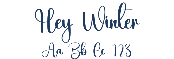 Hey Winter Font Preview
