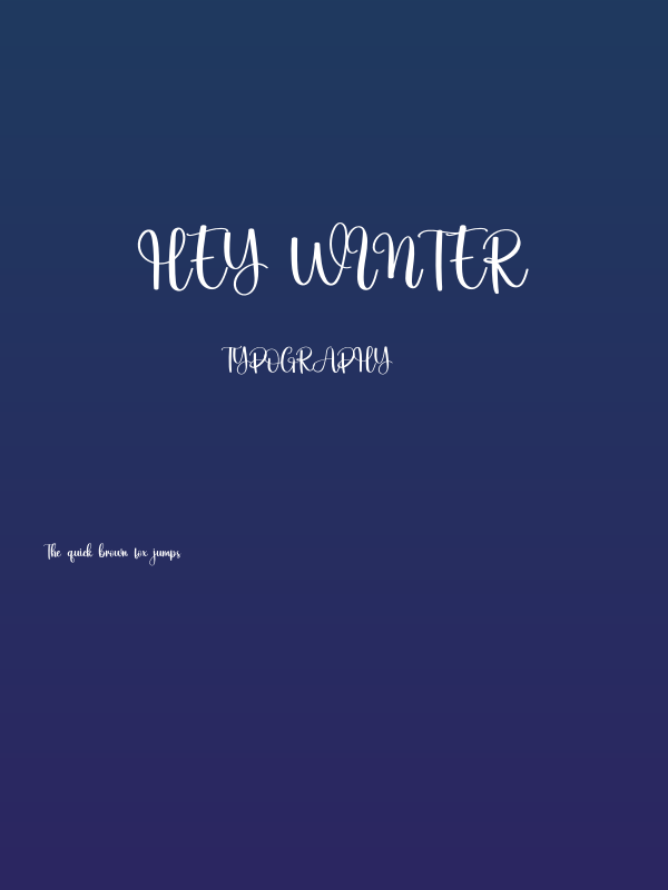 Hey Winter Poster
