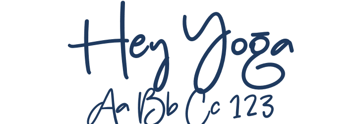 Hey Yoga Font Preview