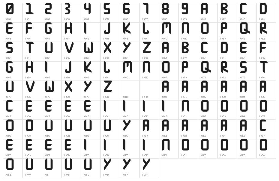 Hey You Character Map