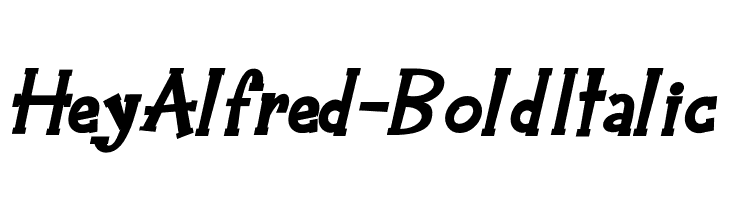 HeyAlfred-BoldItalic  免费字体下载