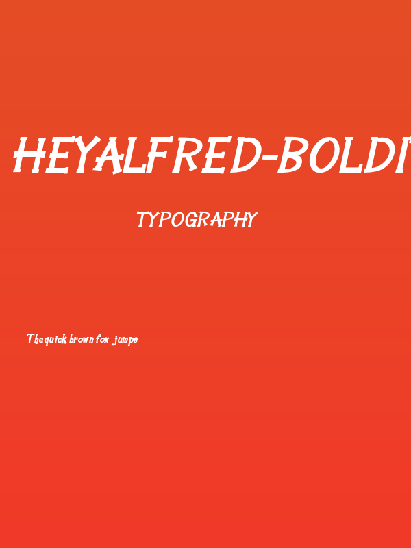 HeyAlfred-BoldItalic Poster