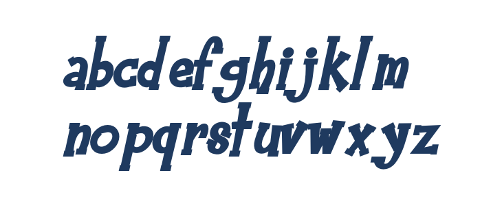 HeyAlfred-BoldItalic Lowercase