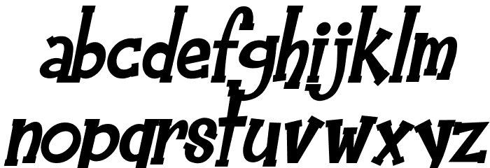 HeyAlfred-Italic Font LOWERCASE