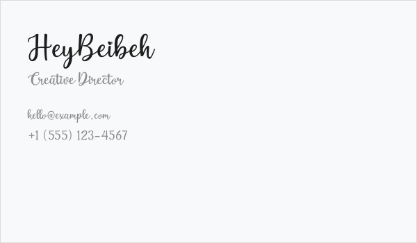 HeyBeibeh Business Card