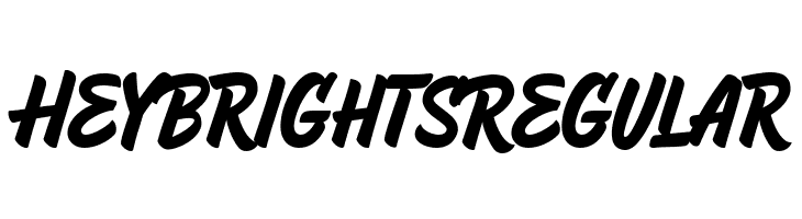 HeyBrights Regular Caratteri