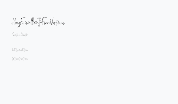 HeyFonallia-FreeVersion Business Card