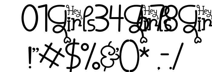 HeyGirls Font OTHER CHARS