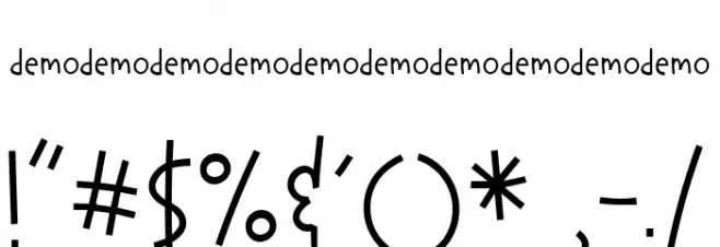HeyKiddodemo Font OTHER CHARS