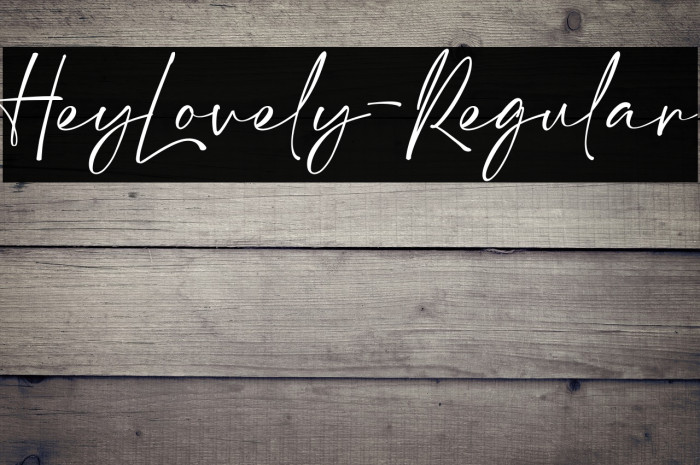HeyLovely-Regular Example 3