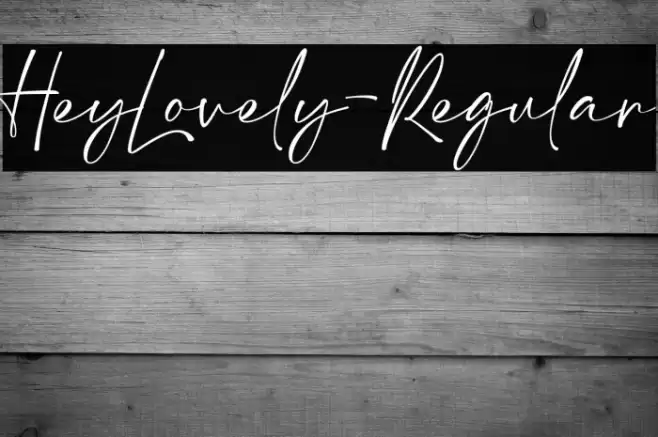 HeyLovely-Regular Font examples