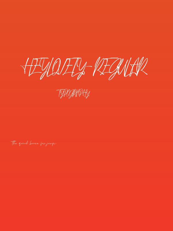 HeyLovely-Regular Poster
