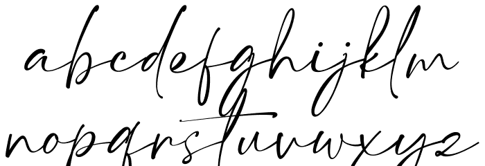 HeyLovely-Regular Font LOWERCASE