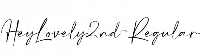 HeyLovely2nd-Regular  Frei Schriftart Herunterladen