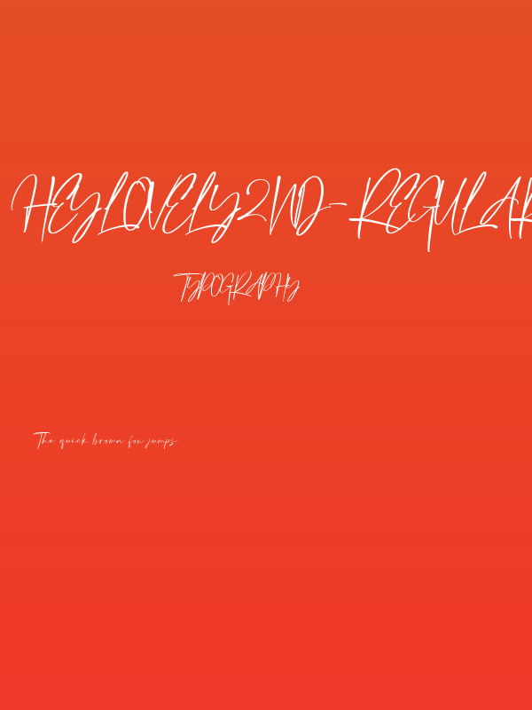 HeyLovely2nd-Regular Poster