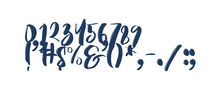 HeySunset-BrushFontMedium Other Characters