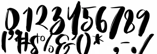 HeySunset-BrushFontMedium Font OTHER CHARS