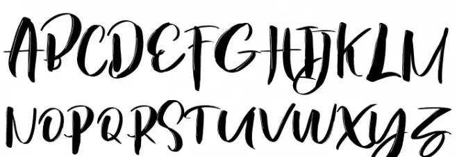 HeySunset-BrushFontMedium Fonte MAIÚSCULAS