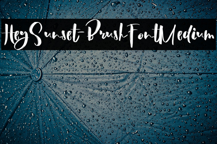 HeySunset-BrushFontMedium Example 1