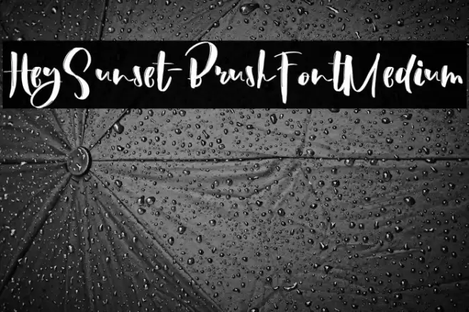 HeySunset-BrushFontMedium Font examples