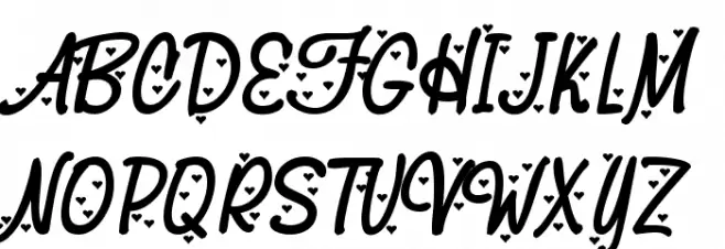 HeyValentine Schriftart Groß