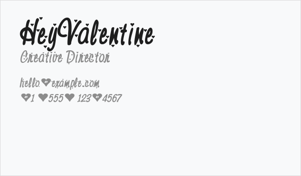HeyValentine Business Card