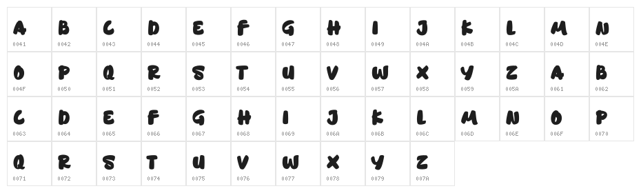 HeycoldDEMO Character Map