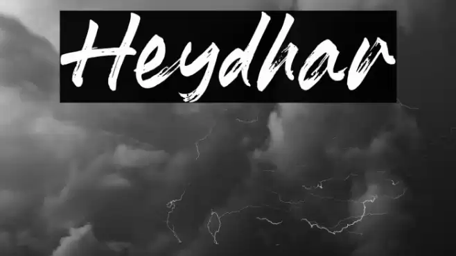 Heydhar Schriftart examples