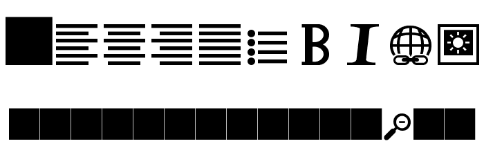 Heydings Controls Font OTHER CHARS