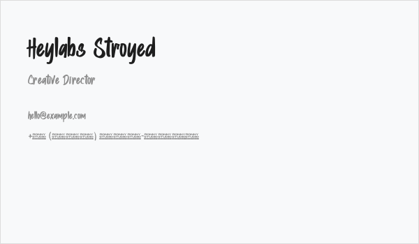 Heylabs Stroyed Business Card