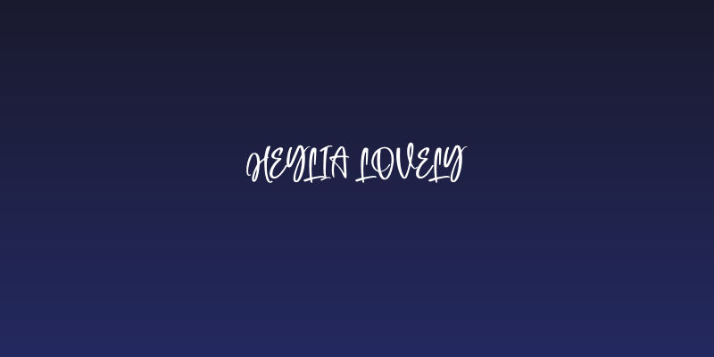 Heylia Lovely Social Header